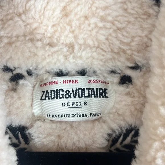 (SOLD) Zadig & Voltaire Feti Shearling Cardigan Vest - Picture 8 of 15
